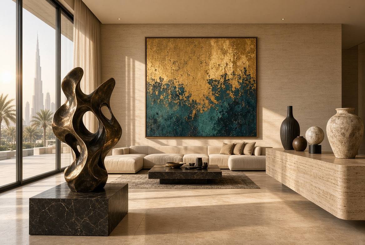 Sculpture in a private interior